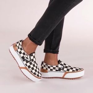 Vans Slip On Stacked Checks - sz 8